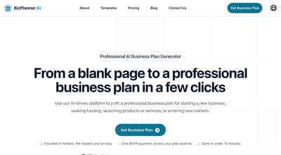 AI Business Plan Generator preview